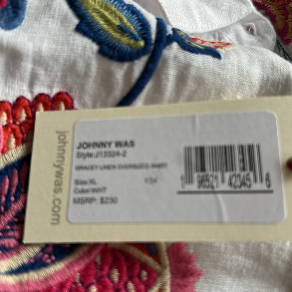Johnny Was Gracey Linen Shirt - Picture 8 of 8